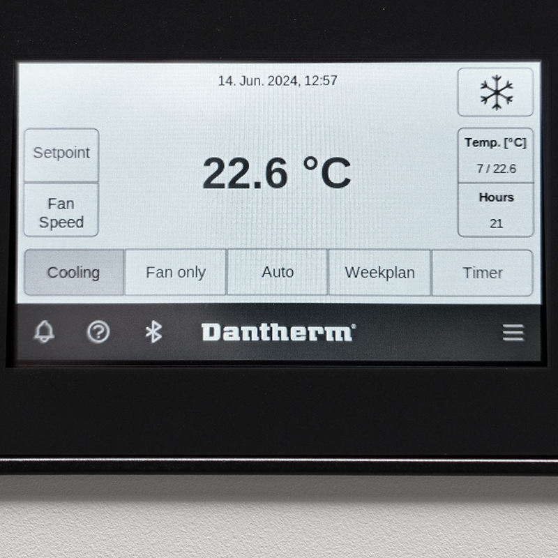 Dantherm AC 7000 control panel