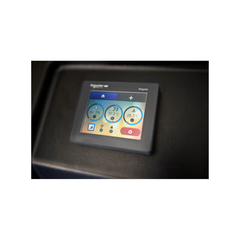 Calorex Variheat touchscreen controls