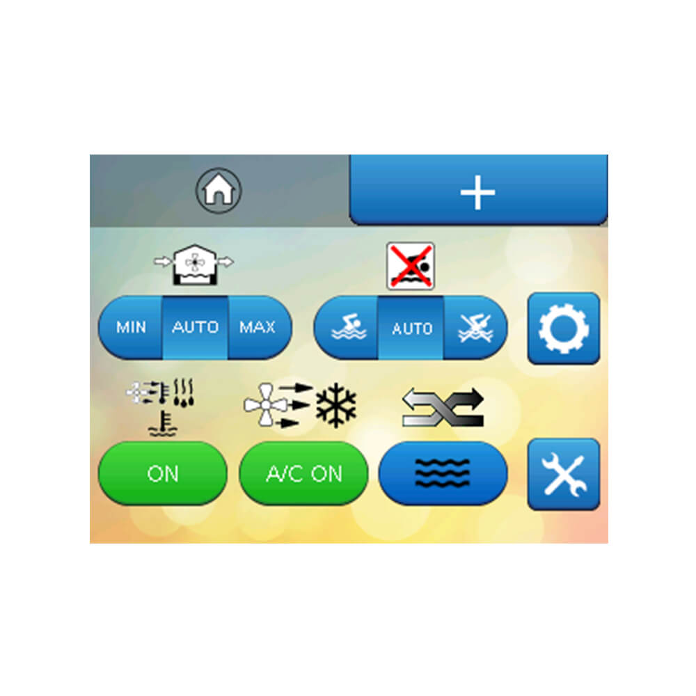 Calorex Variheat home screen plus