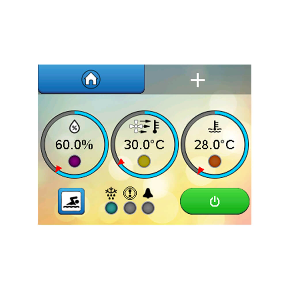 Calorex Variheat home screen