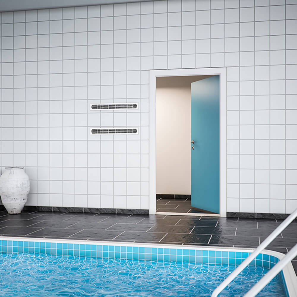 Installation de la piscine Dantherm CDP 40T