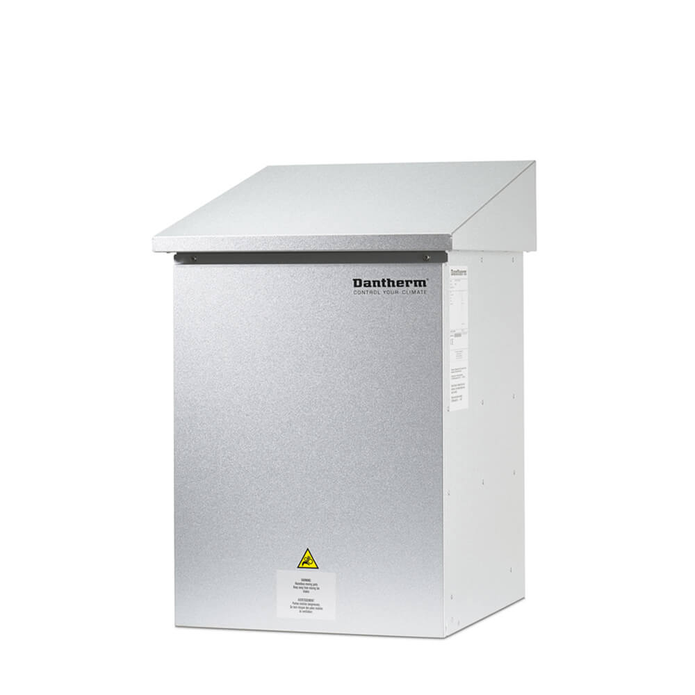 Dantherm Flexibox 900 exterieur avant – unité de ventilation à refroidissement libre