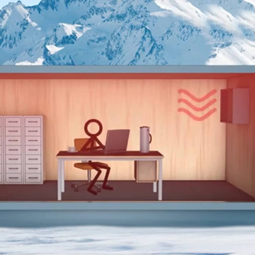 Dantherm energy saving heat exchanger ventilation unit for deployable field camps