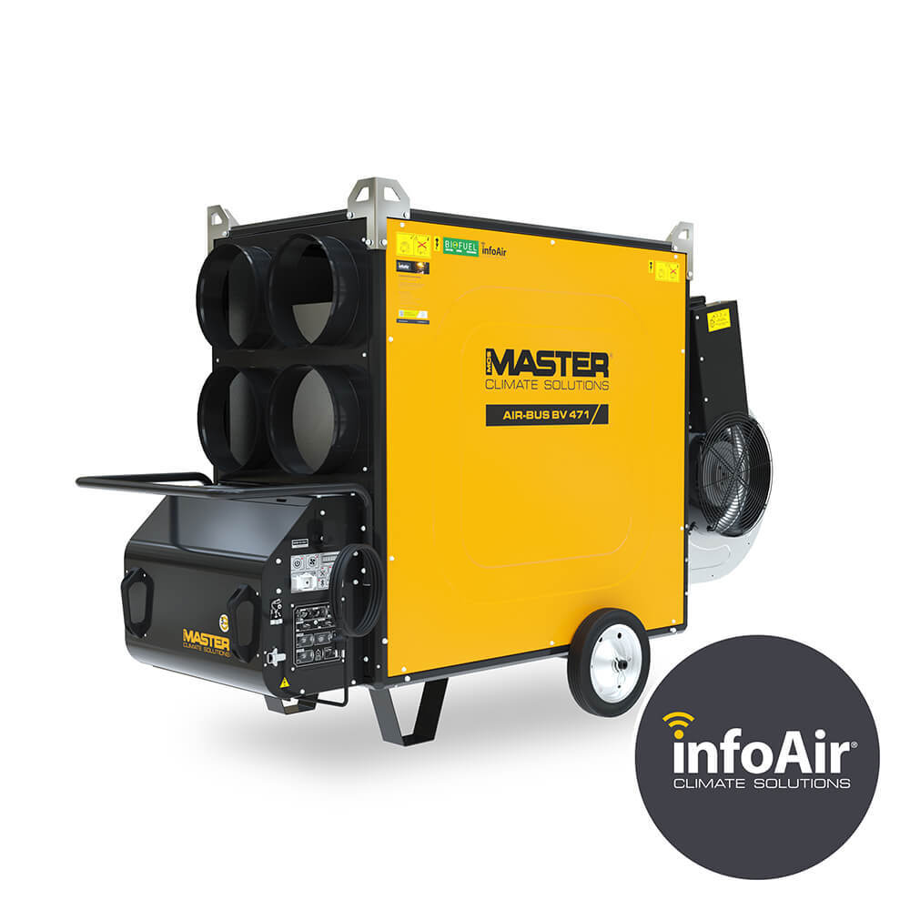 Master BV 471 SRE – indirect oil fired air heaters - 4 way