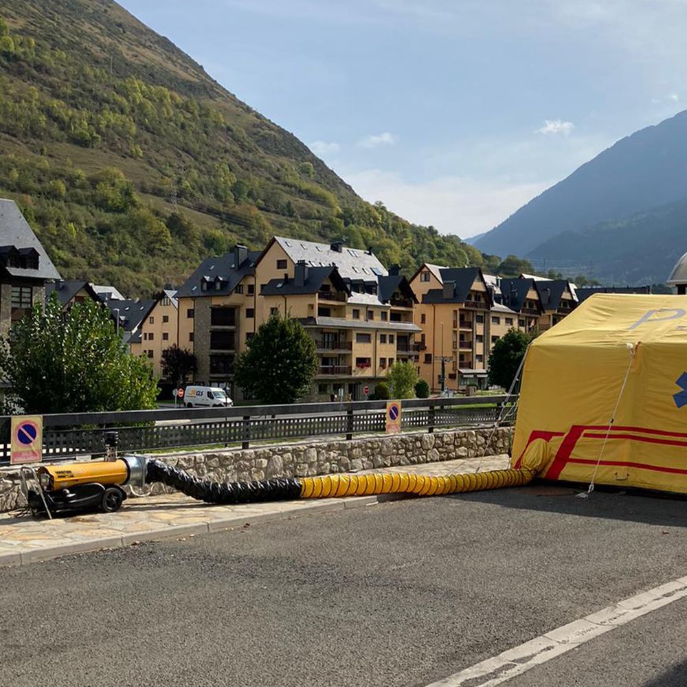 Master BV 77 opvarmning af brandtelt til brandvæsen