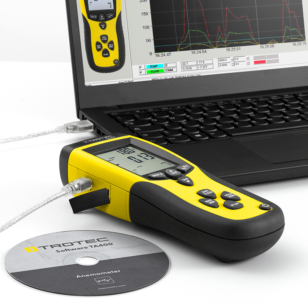 Trotec TA400 application with laptop web